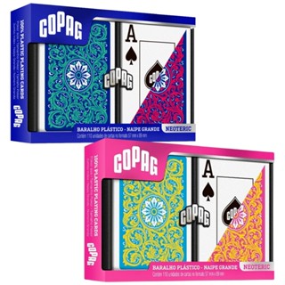 BARALHO NEOTERIC 1546 COPAG 110 CARTAS NAIPE GRANDE PLÁSTICO PREMIUM PROVA D'ÁGUA ESTOJO DUPLO DECK em Oferta na Shopee