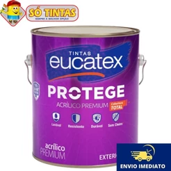Tinta Acrílica Protege Branco Neve Premium Acabamento Acetinado Lavável Sem Cheiro 3,6 - Eucatex