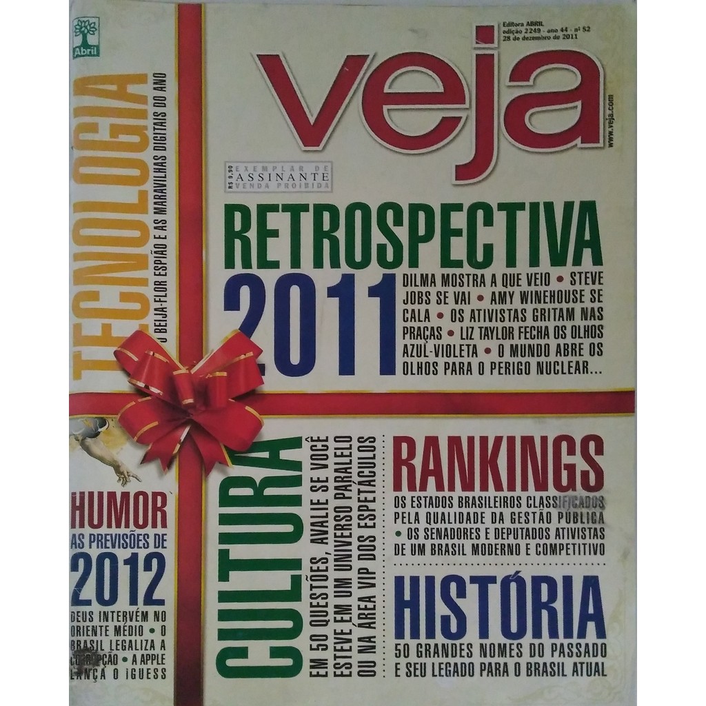 Revista Veja Retrospectiva 2011 Nº52 de Vários Autores
