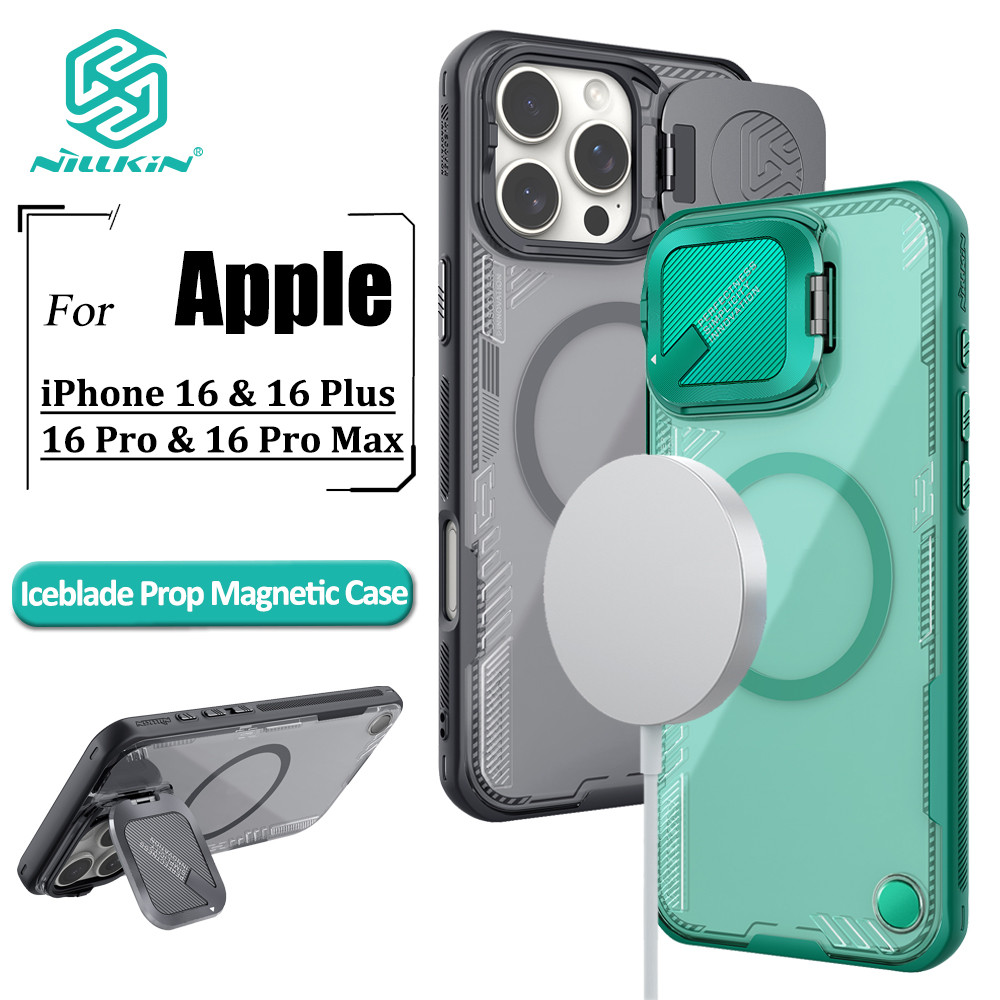 Nillkin Capa Magnética Transparente Para iPhone 16 Pro Max 16 Plus Capas De Telefone Flip Lente Protetora Traseira - Mobile & Gadgets