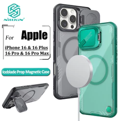 Nillkin Capa Magnética Transparente Para iPhone 16 Pro Max/16 Capas De Telefone Flip Lente Protetora Traseira