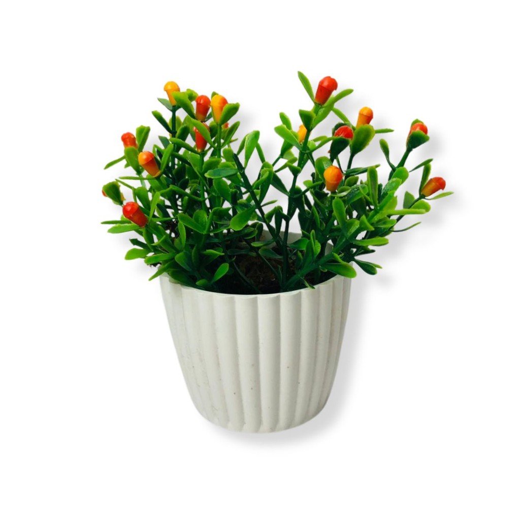 Mini Vasinhos Com Flores Artificiais Decoração para Casa Escritorio Quarto