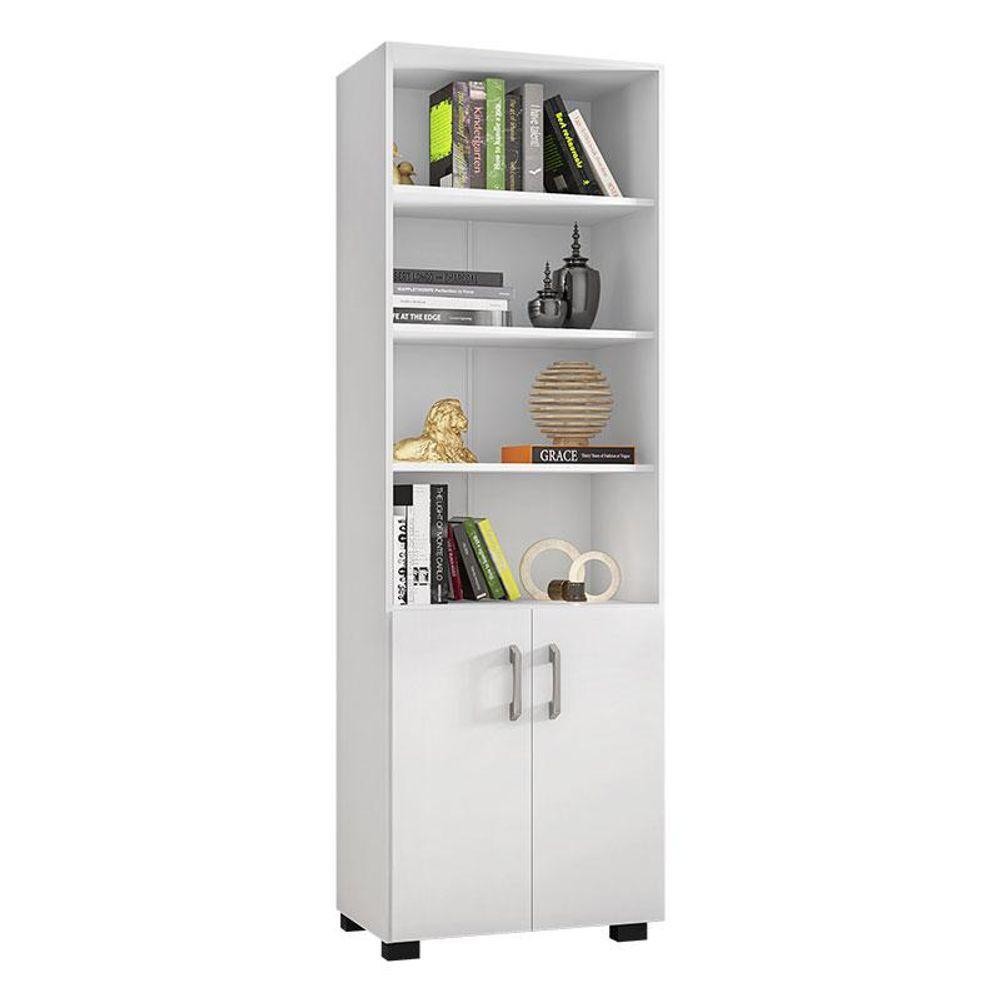 Livreiro Office Com Portas Pequenas Branco Trama - Móveis Leão em Oferta na Shopee