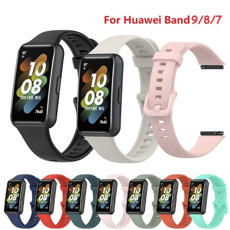 Pulseira De Silicone Para Huawei Band  10 9 8 7 Soft Waterproof Sport Fashion Smart Watch Substituição De