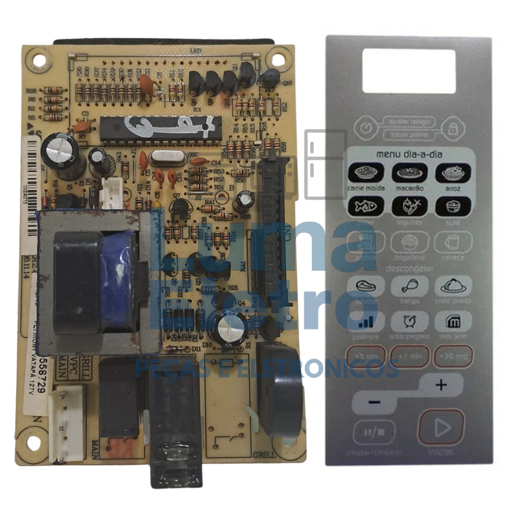 Placa Micro-ondas Brastemp Bma30 Usada + Membrana Nova 127v