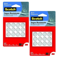 Kit com 24 Protetor ANTI-IMPACTO 3M SCOTCH Redondo Medio