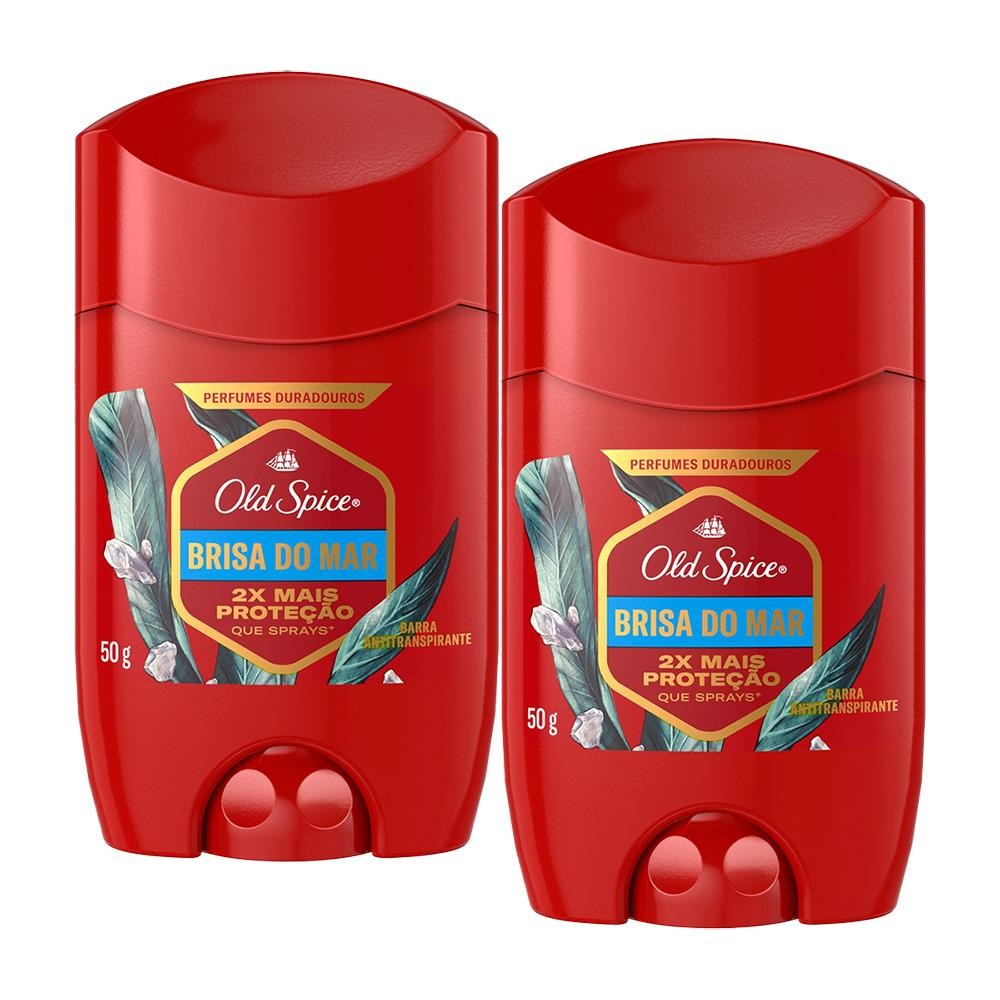 Kit 2 Desodorantes em Barra Old Spice Brisa do Mar 50g em Oferta na Shopee