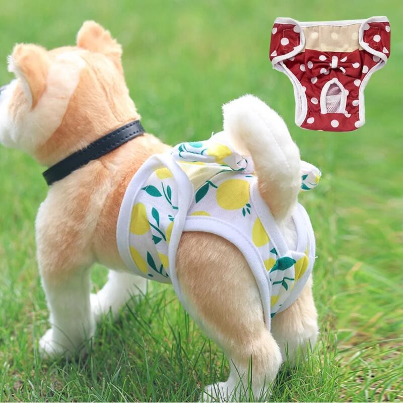 S-XL Fraldas Para Cães Calças Fisiológicas Filhote De Cachorro Feminino Calcinha Shorts Roupa Interior Lavável Cão Diper