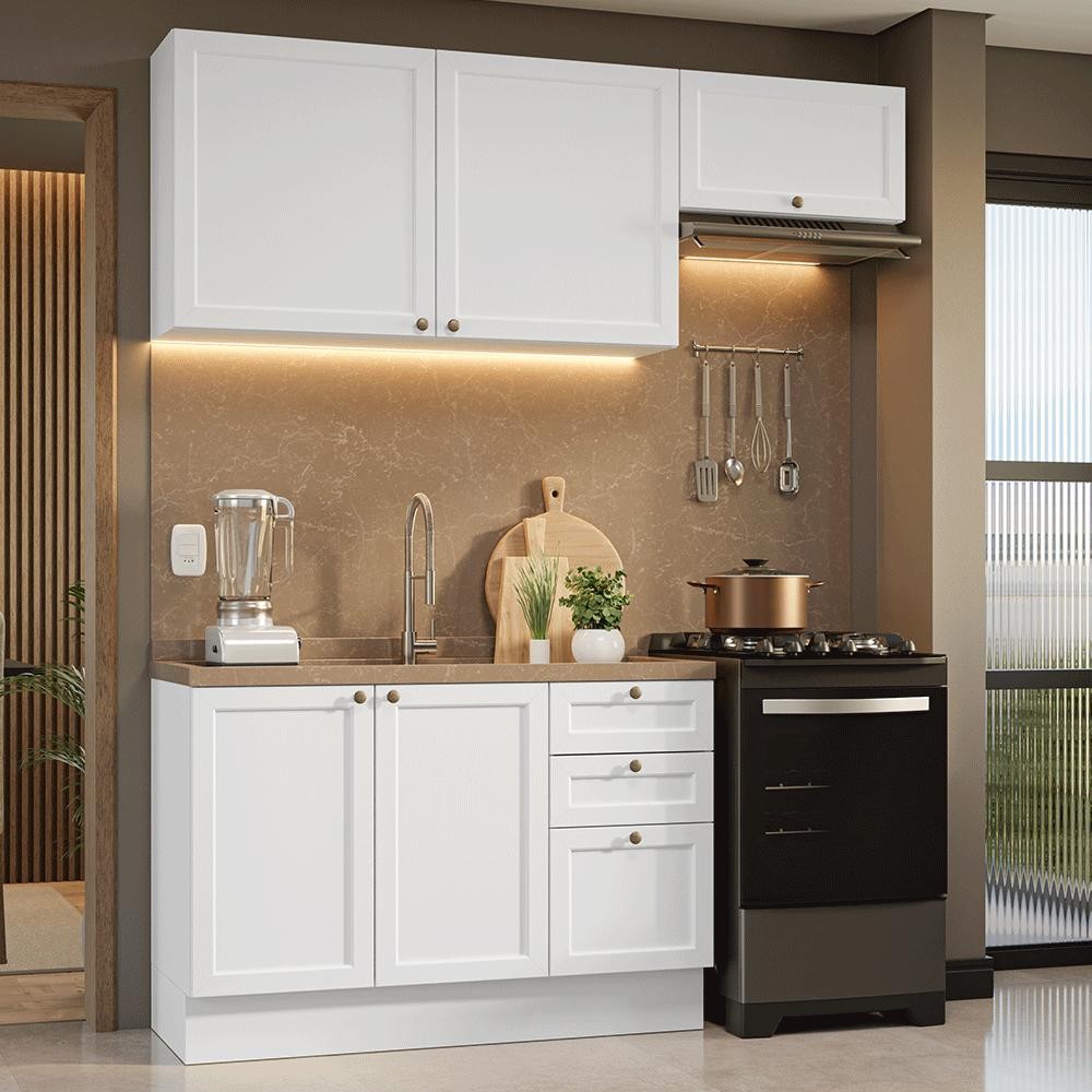 Armário de Cozinha Compacta 180 cm Vik Madesa 02 em Oferta na Shopee