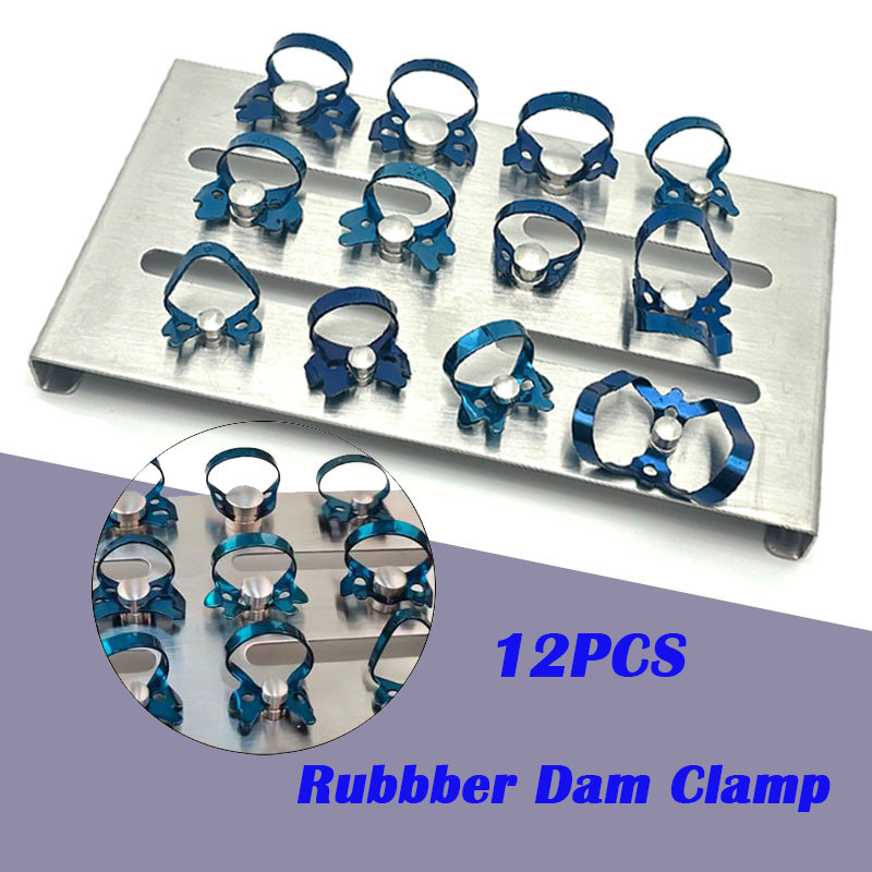 12 Pçs/Set Grampos De Barragem De Borracha Clipes Braçadeira Suporte De Bandeja De Aço Inoxidável em Oferta na Shopee