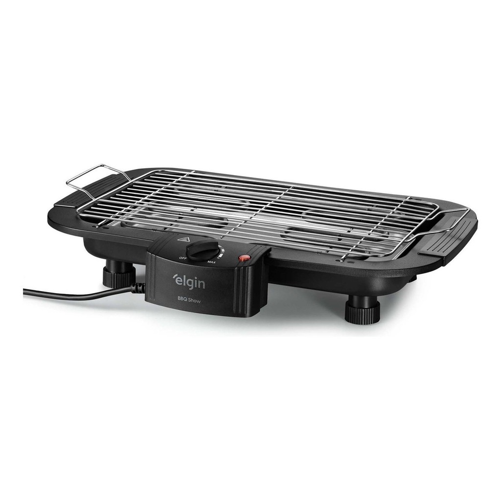 Imagem Churrasqueira Elétrica Grill De Mesa Elgin Potente 1800w 127v Cor Preta