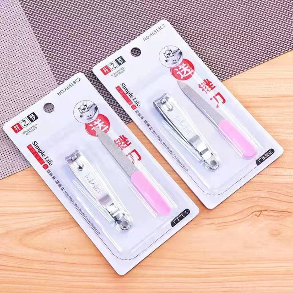 Kit Manicure Cortador De Unha Aço Inox Com Lixa ou Pinça SimpleLife