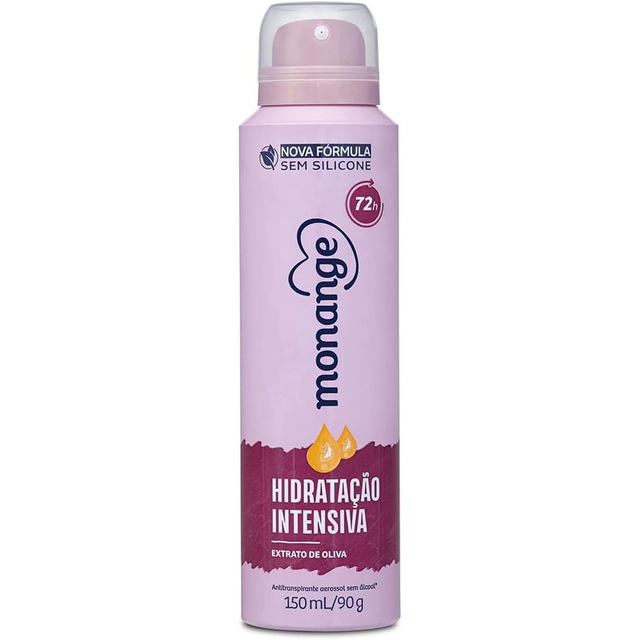 Deso Antitranspirante Monange Aerossol Hidratação Intensiva150ml em Oferta na Shopee
