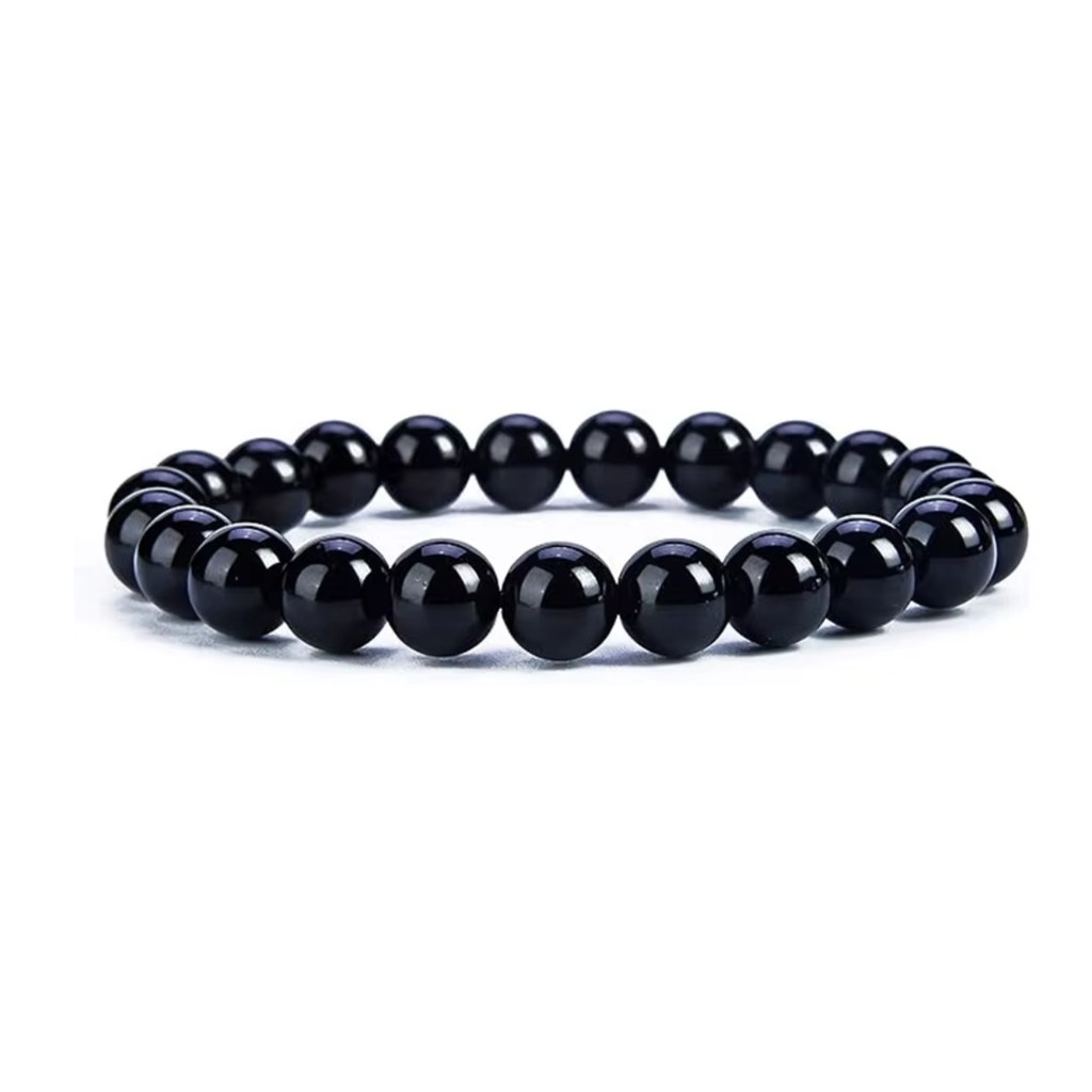 Pulseira Ônix Preta 8mm Pedra Natural Proteção Unisex em Oferta na Shopee