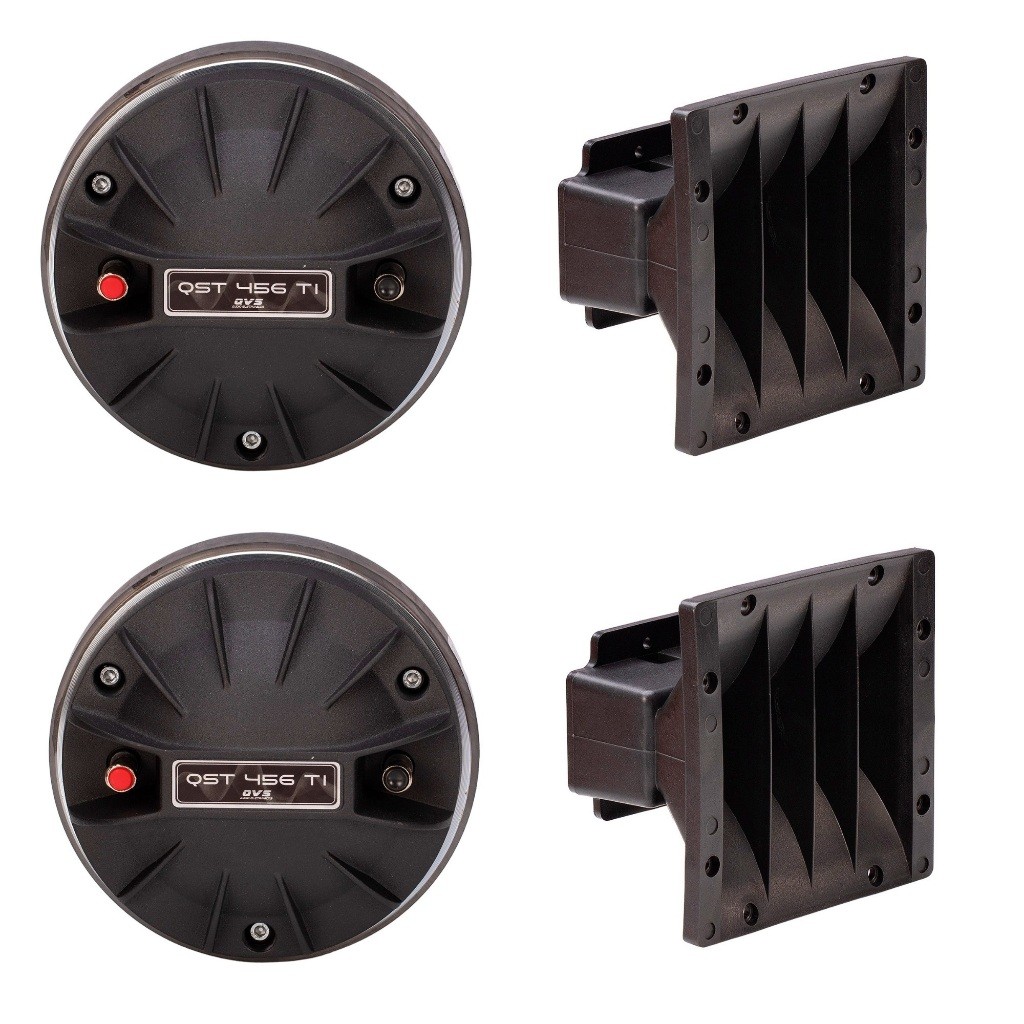 2 Drive Titanio 456ti Trio 140w Rms + 2 Guia de Onda 1625 Som Automotivo Profissional Line Array