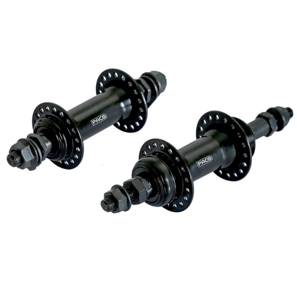 Kit Cubos Dianteiro e Traseiro 3/8 36 Furos Aço Preto com Esferas Paco em Oferta na Shopee