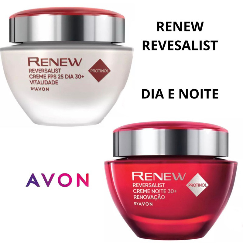 Creme Hidratante Facial Renew Reversalist Avon Dia e Noite Antissinais em Oferta na Shopee