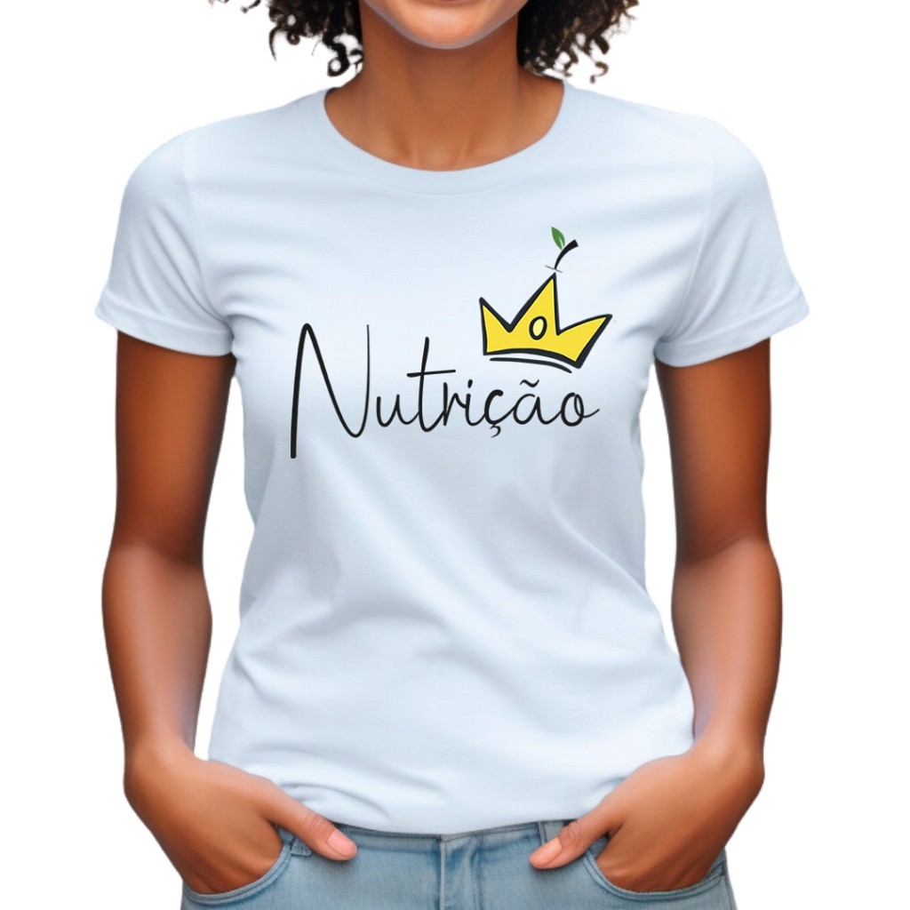 Camisa 30.1 Camiseta plus size de nutrição babylook feminina curso nutricionista faculdade Premium Algodão Envio Imediat
