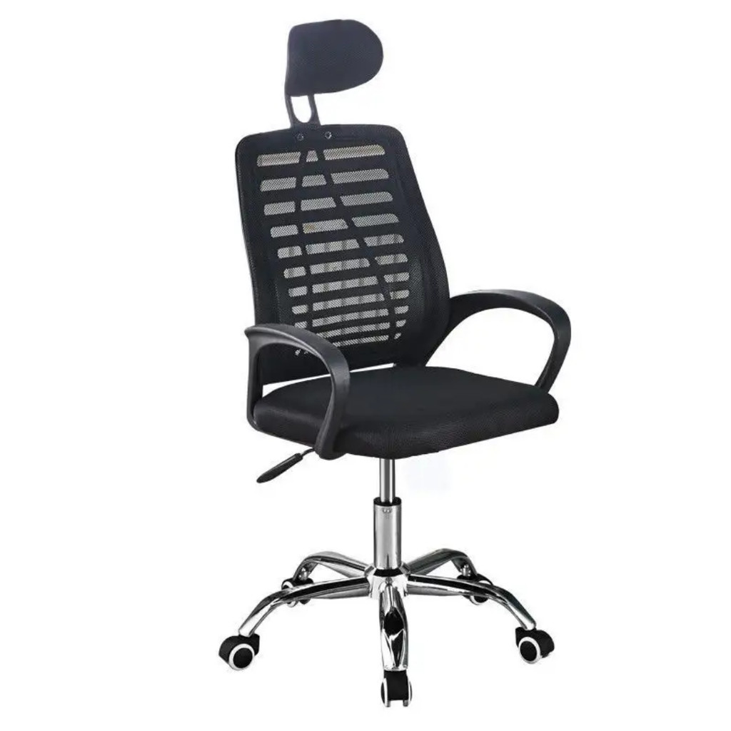Cadeira Presidente Ergonomica Giratoria Escritorio Preta Confortavel