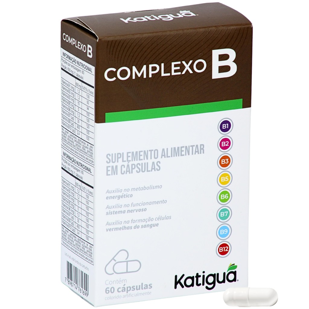 Suplemento Complexo B com 60 Cápsulas - Katiguá