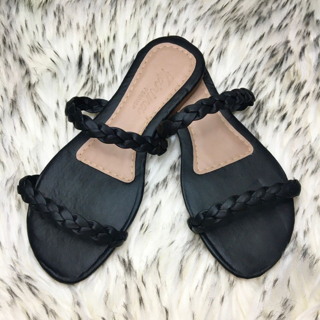 Sandália Rasteirinha Feminina Rasteira Calce Fácil Confortável Trança Colorida Verão em Oferta na Shopee