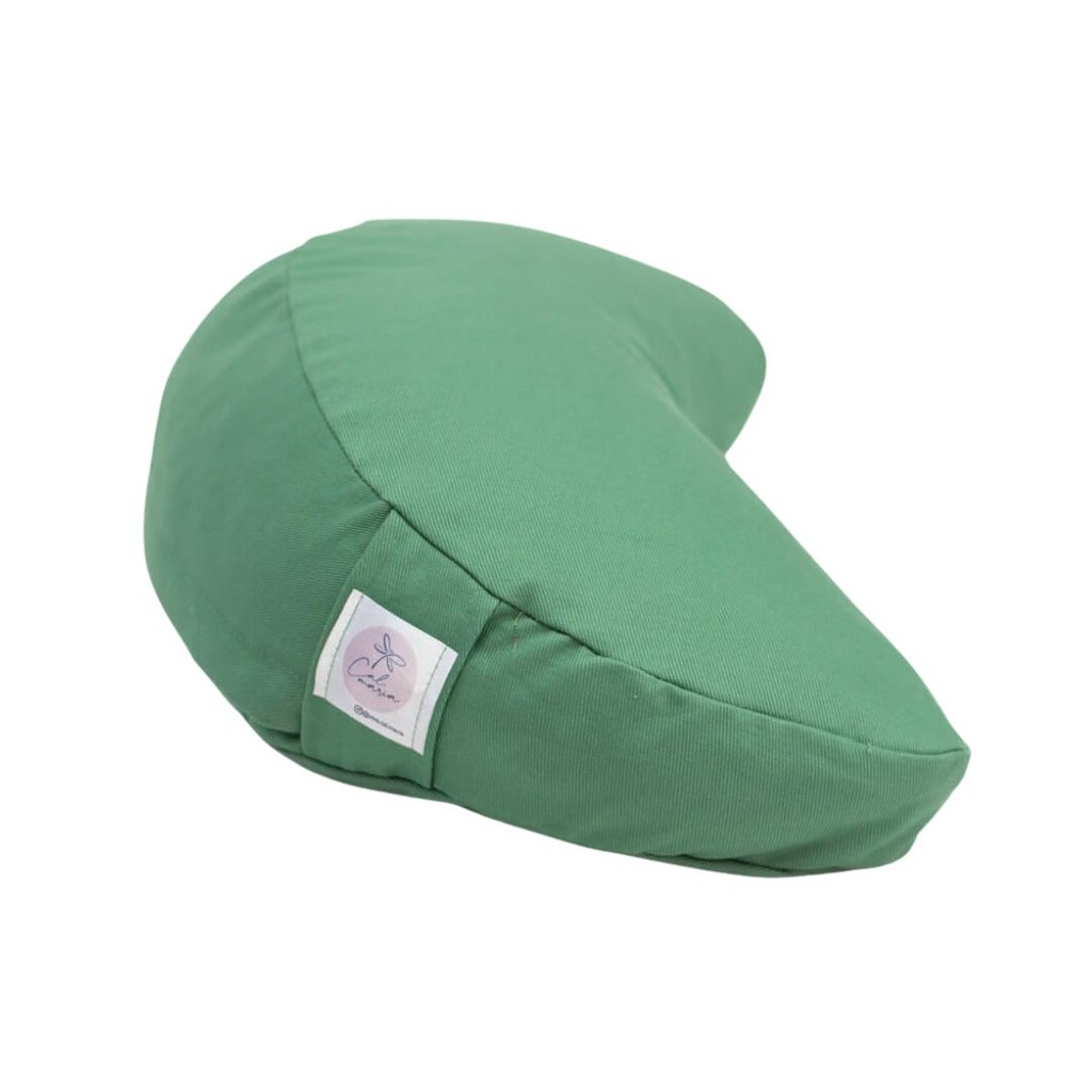 Imagem Almofada Zafu Meia Lua Calmaria Meditação Menta