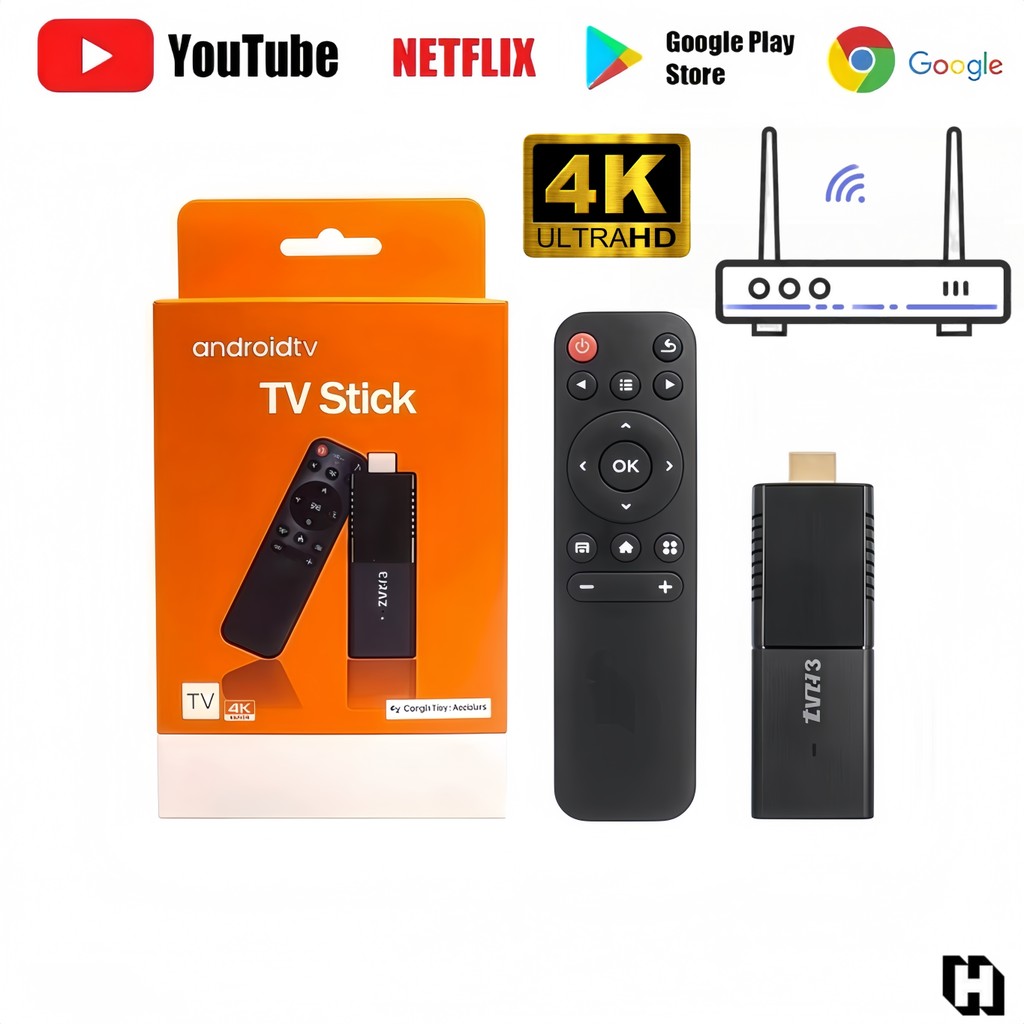 Stick 4K Hdmi Smart 2GB 8GB Android 9.0 Hub Com Android 9.0 Controle Remoto De Voz Inteligente em Oferta na Shopee