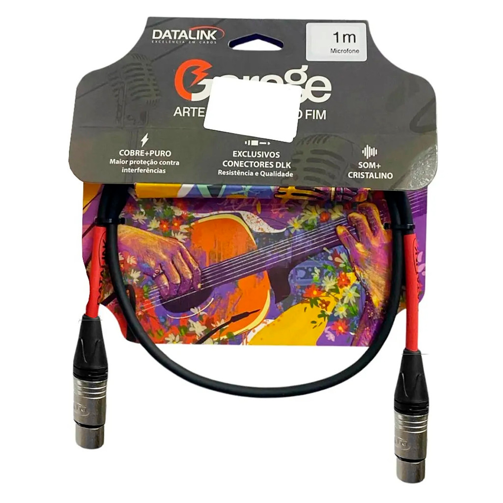 Cabo 1 Mêtro XLR Fêmea/ XLR Macho - Datalink Garage GB001