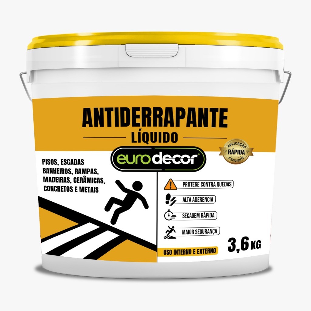 Anti Derrapante Incolor 3.6KG Alta Performance para Pisos Escorregadios e Externos 3.6KG OU 1KG