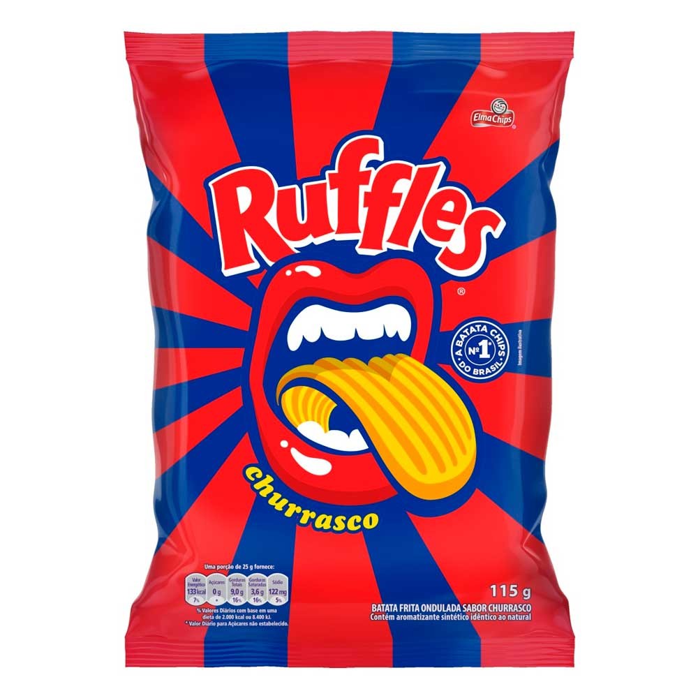 Batata Ruffles Elma Chips Sabor Churrasco 115g - Food & Beverages