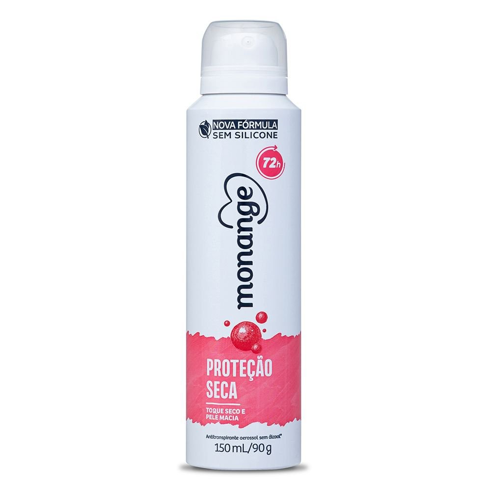 Desodorante Monange Proteção Seca Aerosol Antitranspirante 48h 150ml - Beauty