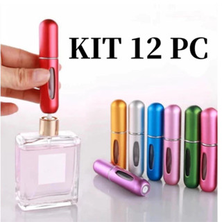 KIT 12 Pcs Porta Perfume Recarregavel Portatil Spray 5ml- em Oferta na Shopee