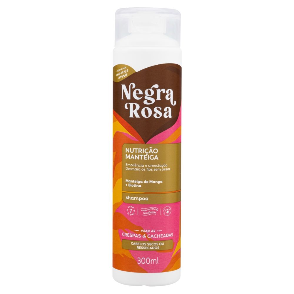 Shampoo Negra Rosa Nutrição Manteiga 300ml - Beauty