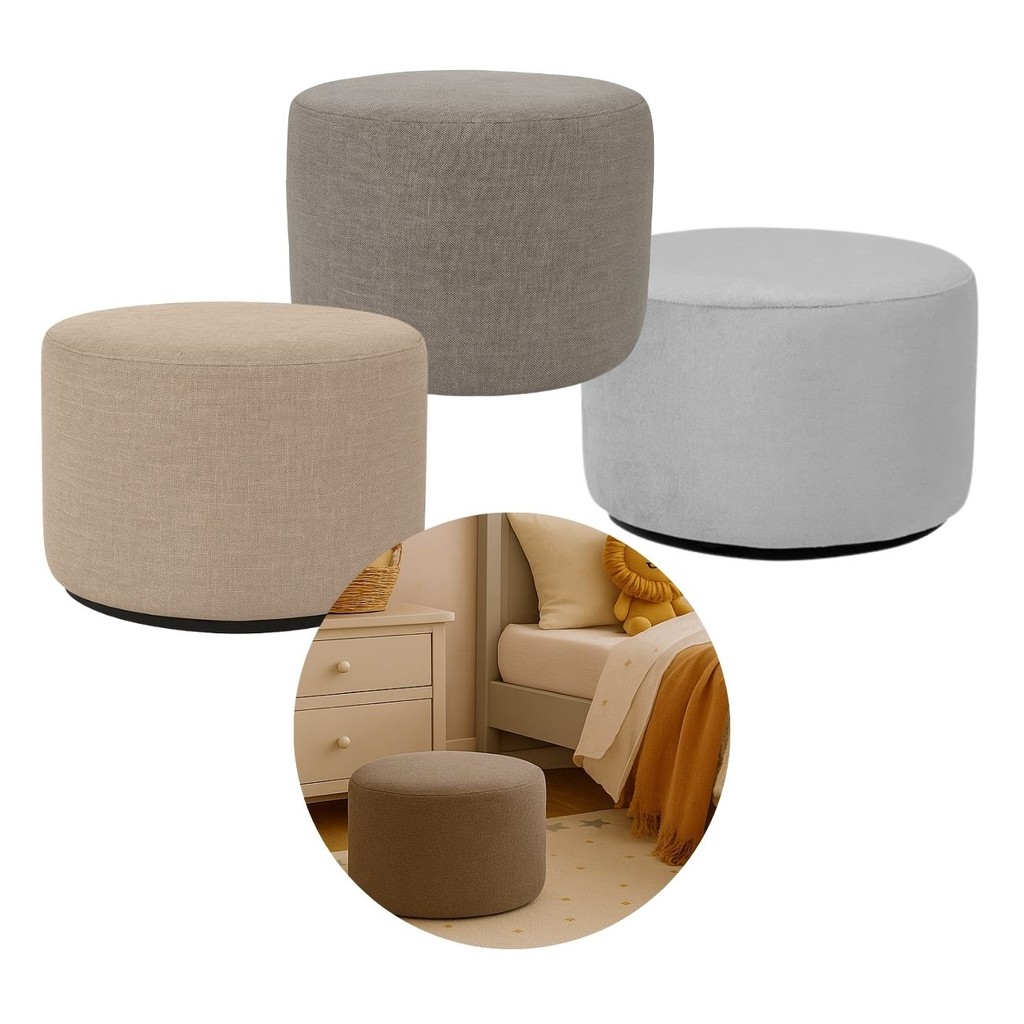 Puff Banquinho Decorativo Redondo Infantil em Oferta na Shopee