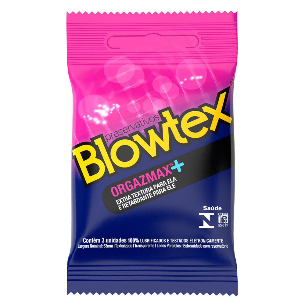 Preservativo Blowtex Orgazmax Texturizado 3 Unidades - Health