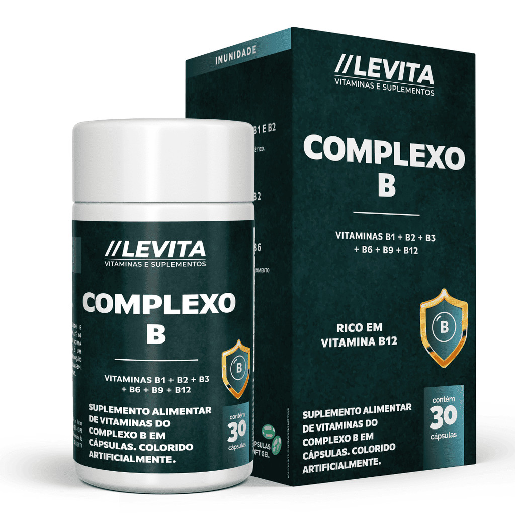 Complexo B Puro Vitaminas B1, B2, B3, B5, B6, B9 C/30 Caps
