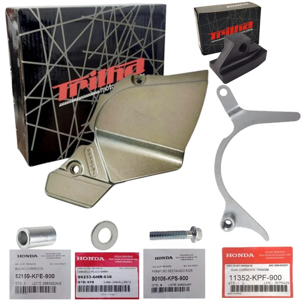 Kit Tampa Pinhão + Guia Corrente Xr 250 Tornado 01 Até 08