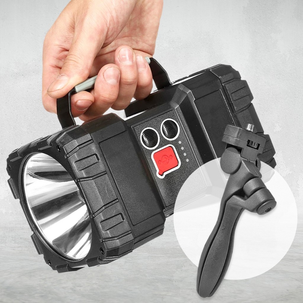 Lanterna Monster Holofote Com Tripé De Apoio Led Super Potente Multifunção