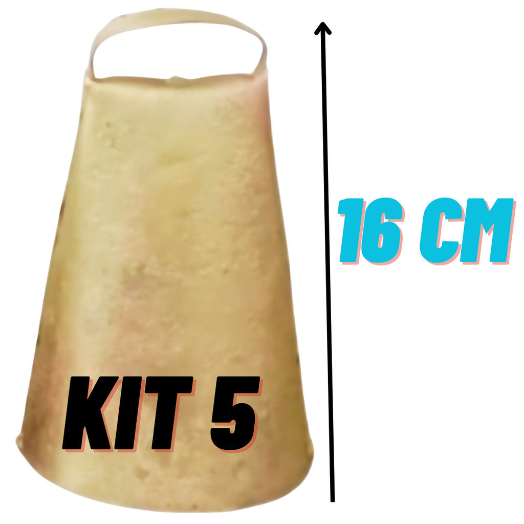 5 Sino 16cm Cincerro sineta Boi Vaca carneiro Chocalho
