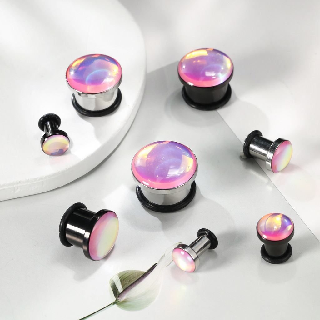 Alargador de Orelha Aço Cirúrgico Com Detalhes 4/6/8/10/12/14/16mm em Oferta na Shopee