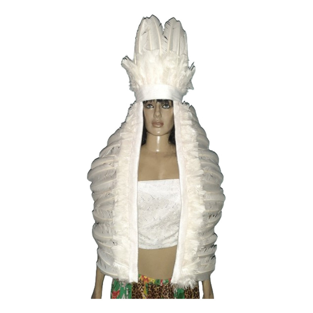 Penachos Cocar Índios Pena Branca