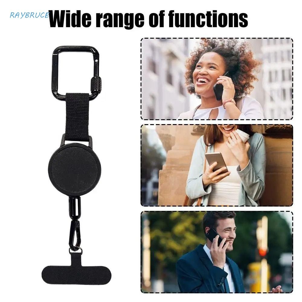 Corda Retrátil Para Telefone Raybre , Com Mosquetão Anti-Queda Celular , De Segurança
