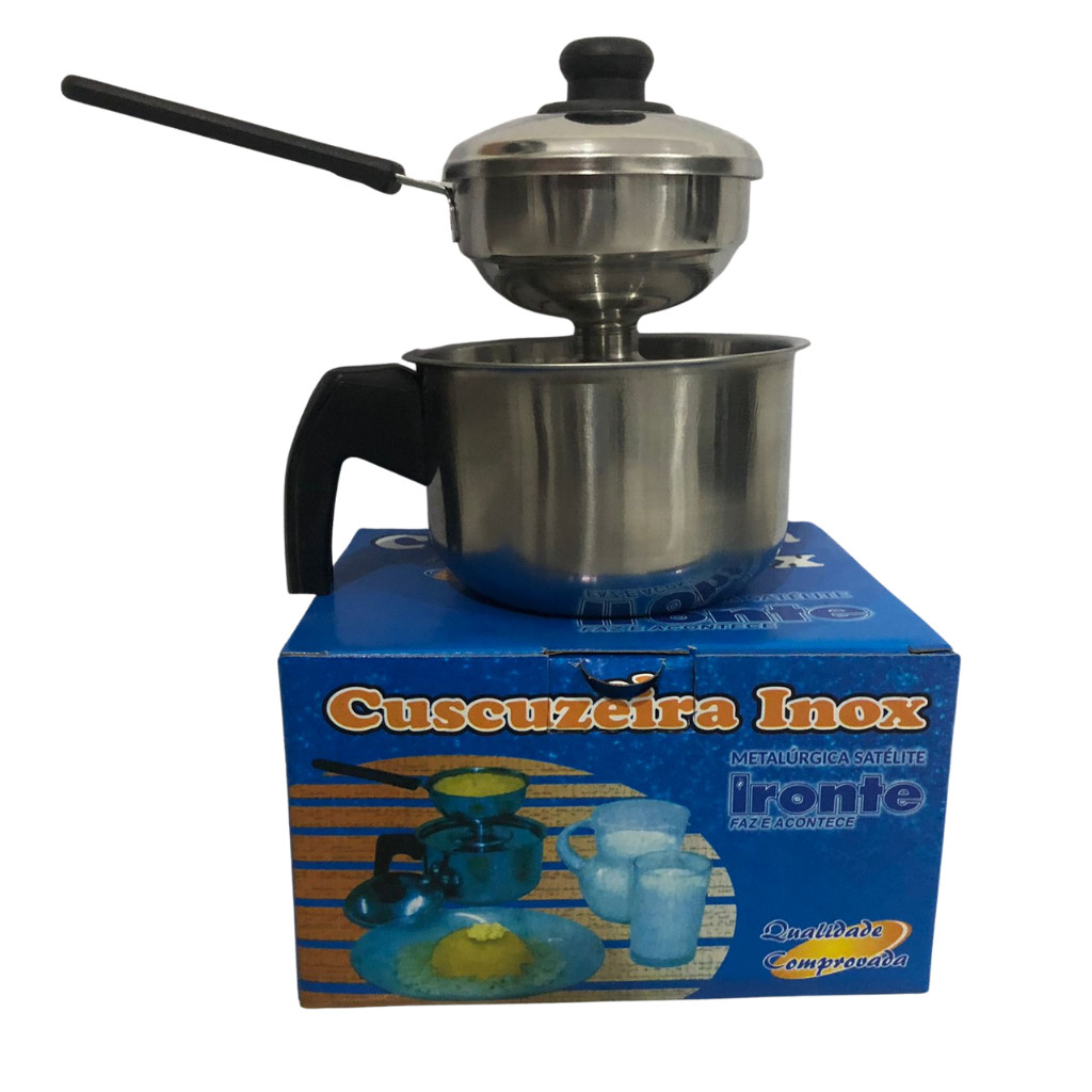 Panela Cuscuzeira Inox Fogão de Indução Porção Individual Nordestino Cuscuzeiro de Caminhoneiro Peito de Moça Ironte em Oferta na Shopee