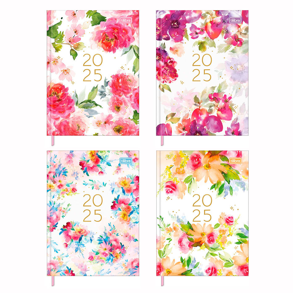 Agenda costurada diária Feminine 2025 Tilibra - Stationery