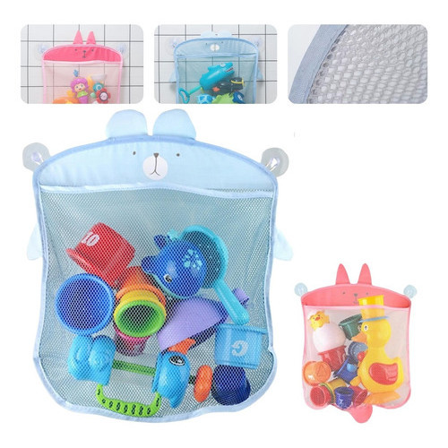 Organizador Infantil Rede Ventosa Banho Brinquedos Banheiro