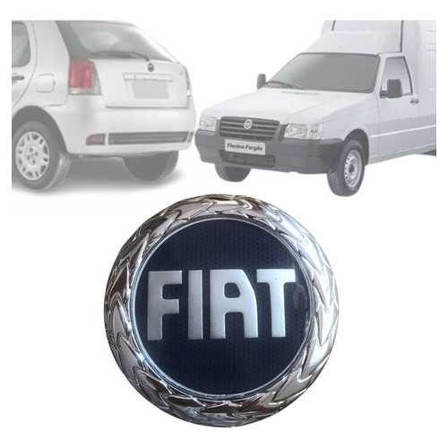 Emblema Traseiro Fiat Uno Fire/palio/fiorino 2004/2005 Azul