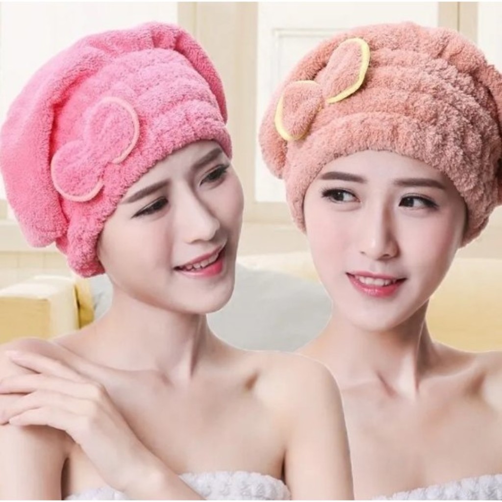 KIT 1/2/3/4 unidades Touca para seca cabelo Mágica Touca de Banho Absorvente Toalha de Microfibra