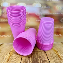 50~250 COPO ANIVERSARIO 200ml ROSA CANDYCOLORS FESTAS (CHOCO)