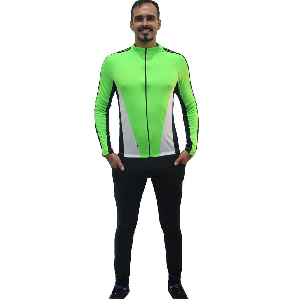 Camiseta manga longa e roupa para ciclista
