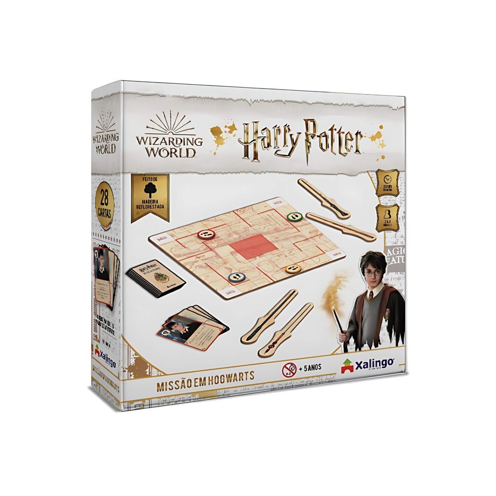 Jogo de Tabuleiro Missão em Hogwarts Harry Potter Xalingo 67965 Brinquedo Infantil Educativo - Mom & Baby